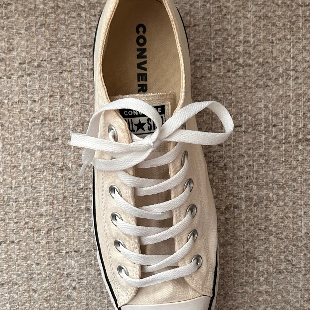 Classic Platform Canvas Sneakers in Cream - Picture 9 of 9